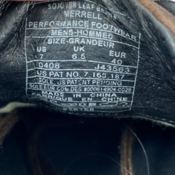 Merrell Men's Sojourn Brown Leather Casual Split Toe Oxfords Size 7M (J43563) - Picture 7 of 7